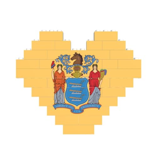 Flag of New Jersey Print Building Brick Block Puzzle Heart Shaped â for Valentine's Day, Birthday, Wedding Flag of New Jersey Print Building Brick Block Puzzle Heart Shaped â for Valentine's Day, Birthday, Wedding von JaoXer