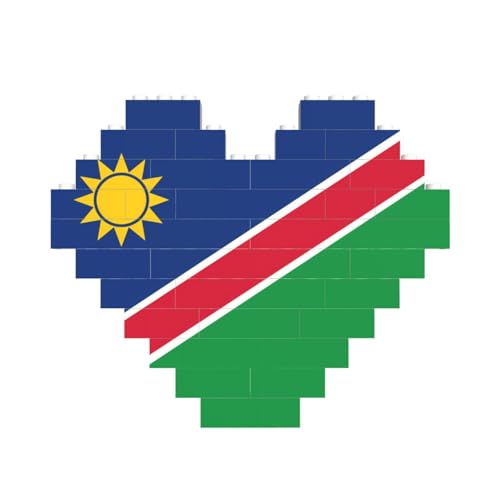 Flagge Namibias Druck Baustein Block Puzzle Herzform â für Valentinstag, Geburtstag, Hochzeit Flagge Namibias Druck Baustein Block Puzzle Herzform â für Valentinstag, Geburtstag, Hochzeit von JaoXer