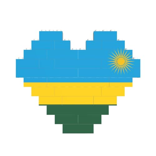 Flagge Ruandas Druck Baustein Block Puzzle Herzform â für Valentinstag, Geburtstag, Hochzeit von JaoXer
