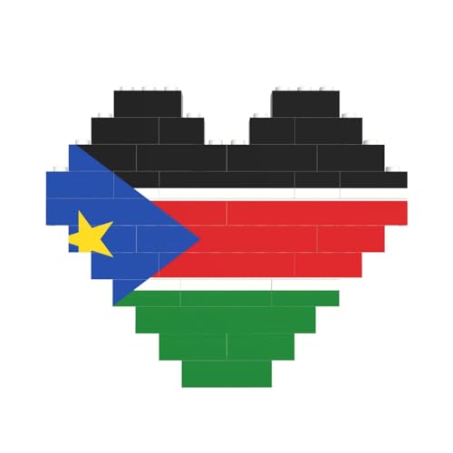 Flagge Südsudan Druck Baustein Block Puzzle Herzform â für Valentinstag, Geburtstag, Hochzeit Flagge Südsudan Druck Baustein Block Puzzle Herzform â für Valentinstag, Geburtstag, Hochzeit von JaoXer