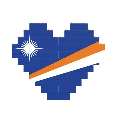 Flagge der Marshallinseln Druck Baustein Block Puzzle Herzform â für Valentinstag, Geburtstag, Hochzeit von JaoXer