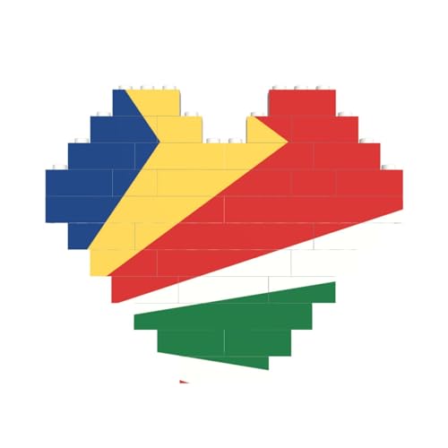 Flagge der Seychellen Druck Baustein Block Puzzle Herzform â für Valentinstag, Geburtstag, Hochzeit von JaoXer