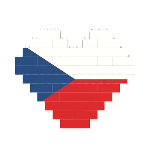 Flagge der Tschechischen Republik Druck Baustein Block Puzzle Herzform â für Valentinstag, Geburtstag, Hochzeit von JaoXer