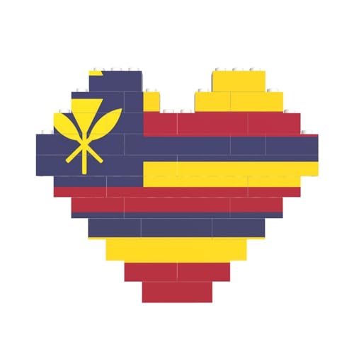 Flagge des Königreichs Hawaii Druck Baustein Block Puzzle Herzform â für Valentinstag, Geburtstag, Hochzeit von JaoXer
