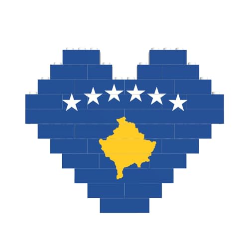 Flagge des Kosovo Druck Baustein Block Puzzle Herzform â für Valentinstag, Geburtstag, Hochzeit Flagge des Kosovo Druck Baustein Block Puzzle Herzform â für Valentinstag, Geburtstag, Hochzeit von JaoXer