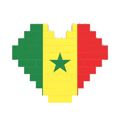 Flagge des Senegal Druck Baustein Block Puzzle Herzform â für Valentinstag, Geburtstag, Hochzeit Flagge des Senegal Druck Baustein Block Puzzle Herzform â für Valentinstag, Geburtstag, Hochzeit von JaoXer