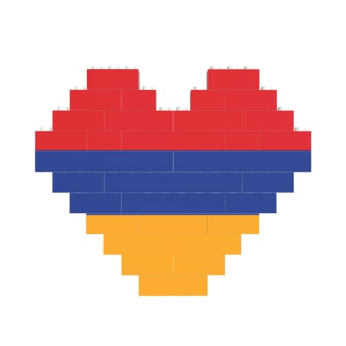 Flagge von Armenien Druck Baustein Block Puzzle Herzform â für Valentinstag, Geburtstag, Hochzeit von JaoXer