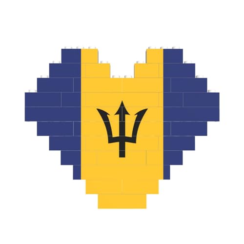 Flagge von Barbados Druck Baustein Block Puzzle Herzform â für Valentinstag, Geburtstag, Hochzeit Flagge von Barbados Druck Baustein Block Puzzle Herzform â für Valentinstag, Geburtstag, Hochzeit von JaoXer