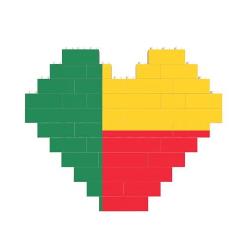 Flagge von Benin Druck Baustein Block Puzzle Herzform â für Valentinstag, Geburtstag, Hochzeit Flagge von Benin Druck Baustein Block Puzzle Herzform â für Valentinstag, Geburtstag, Hochzeit von JaoXer