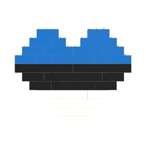 Flagge von Estland Druck Baustein Block Puzzle Herzform â für Valentinstag, Geburtstag, Hochzeit von JaoXer