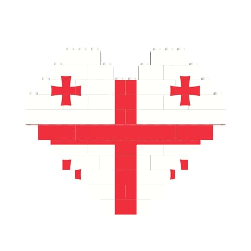 Flagge von Georgia Druck Baustein Block Puzzle Herzform â für Valentinstag, Geburtstag, Hochzeit Flagge von Georgia Druck Baustein Block Puzzle Herzform â für Valentinstag, Geburtstag, Hochzeit von JaoXer