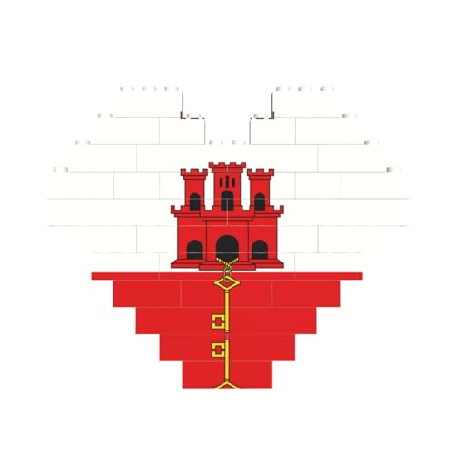 Flagge von Gibraltar Druck Baustein Block Puzzle Herzform â für Valentinstag, Geburtstag, Hochzeit Flagge von Gibraltar Druck Baustein Block Puzzle Herzform â für Valentinstag, Geburtstag, Hochzeit von JaoXer