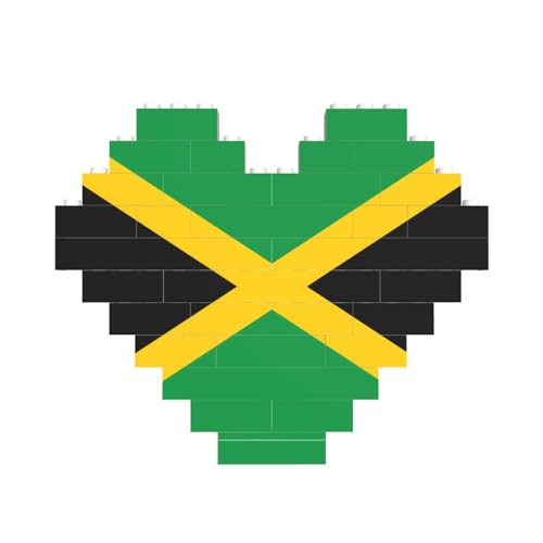 Flagge von Jamaika Druck Baustein Block Puzzle Herzform â für Valentinstag, Geburtstag, Hochzeit Flagge von Jamaika Druck Baustein Block Puzzle Herzform â für Valentinstag, Geburtstag, Hochzeit von JaoXer
