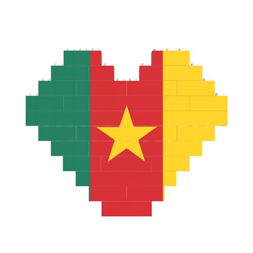 Flagge von Kamerun Druck Baustein Block Puzzle Herzform â für Valentinstag, Geburtstag, Hochzeit Flagge von Kamerun Druck Baustein Block Puzzle Herzform â für Valentinstag, Geburtstag, Hochzeit von JaoXer