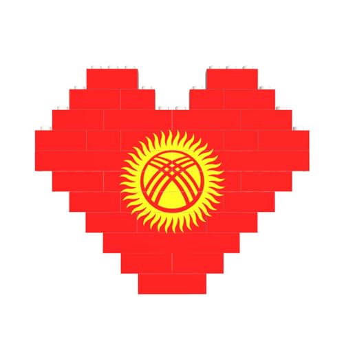 Flagge von Kirgisistan Druck Baustein Block Puzzle Herzform â für Valentinstag, Geburtstag, Hochzeit Flagge von Kirgisistan Druck Baustein Block Puzzle Herzform â für Valentinstag, Geburtstag, Hochzeit von JaoXer