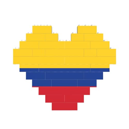 Flagge von Kolumbien Druck Baustein Block Puzzle Herzform â für Valentinstag, Geburtstag, Hochzeit Flagge von Kolumbien Druck Baustein Block Puzzle Herzform â für Valentinstag, Geburtstag, Hochzeit von JaoXer