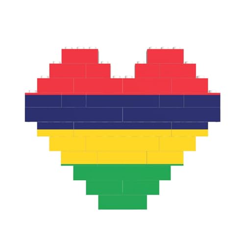 Flagge von Mauritius Druck Baustein Block Puzzle Herzform â für Valentinstag, Geburtstag, Hochzeit Flagge von Mauritius Druck Baustein Block Puzzle Herzform â für Valentinstag, Geburtstag, Hochzeit von JaoXer