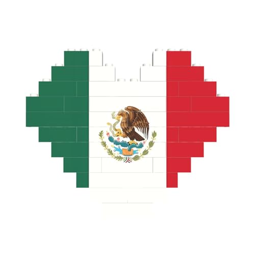 Flagge von Mexiko Druck Baustein Block Puzzle Herzform â für Valentinstag, Geburtstag, Hochzeit Flagge von Mexiko Druck Baustein Block Puzzle Herzform â für Valentinstag, Geburtstag, Hochzeit von JaoXer