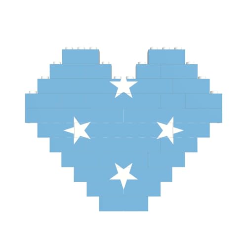 Flagge von Mikronesien Druck Baustein Block Puzzle Herzform â für Valentinstag, Geburtstag, Hochzeit von JaoXer