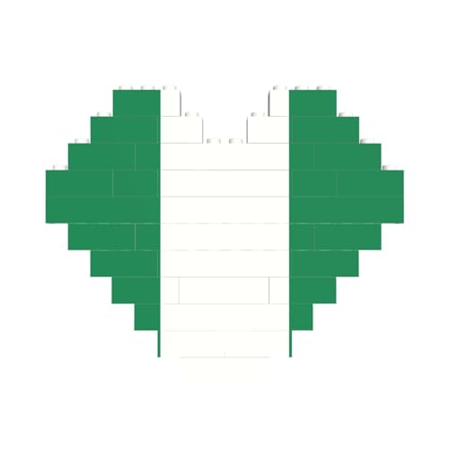 Flagge von Nigeria Druck Baustein Block Puzzle Herzform â für Valentinstag, Geburtstag, Hochzeit Flagge von Nigeria Druck Baustein Block Puzzle Herzform â für Valentinstag, Geburtstag, Hochzeit von JaoXer