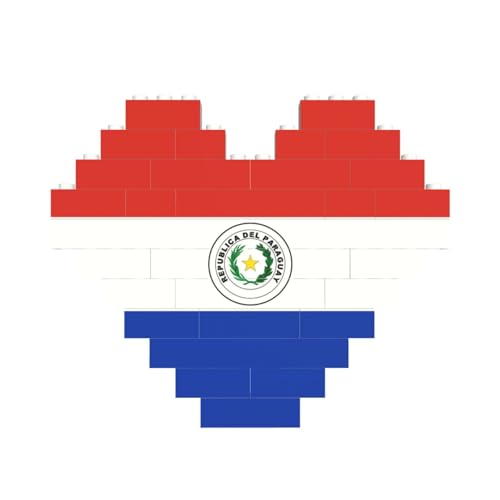 Flagge von Paraguay Druck Baustein Block Puzzle Herzform â für Valentinstag, Geburtstag, Hochzeit von JaoXer