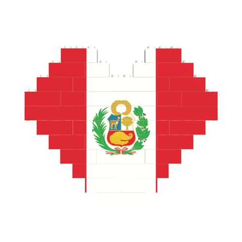 Flagge von Peru Druck Baustein Block Puzzle Herzform â für Valentinstag, Geburtstag, Hochzeit Flagge von Peru Druck Baustein Block Puzzle Herzform â für Valentinstag, Geburtstag, Hochzeit von JaoXer