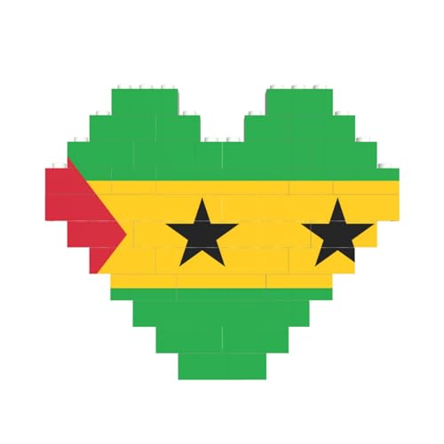 Flagge von Sao Tome und Principe Druck Baustein Block Puzzle Herzform â für Valentinstag, Geburtstag, Hochzeit Flagge von Sao Tome und Principe Druck Baustein Block Puzzle Herzform â für Valentinstag, Geburtstag, Hochzeit von JaoXer