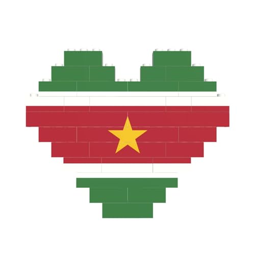 Flagge von Surinam Druck Baustein Block Puzzle Herzform â für Valentinstag, Geburtstag, Hochzeit Flagge von Surinam Druck Baustein Block Puzzle Herzform â für Valentinstag, Geburtstag, Hochzeit von JaoXer