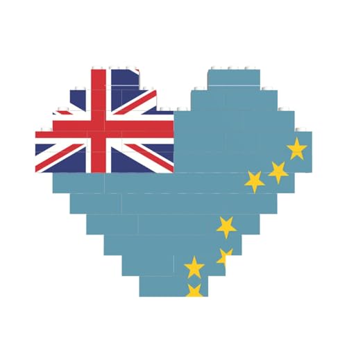 Flagge von Tuvalu Druck Baustein Block Puzzle Herzform â für Valentinstag, Geburtstag, Hochzeit Flagge von Tuvalu Druck Baustein Block Puzzle Herzform â für Valentinstag, Geburtstag, Hochzeit von JaoXer