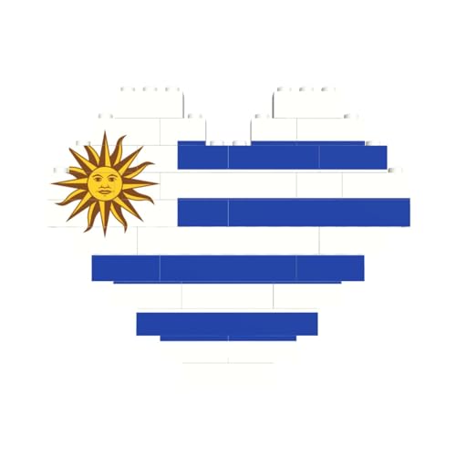 Flagge von Uruguay Druck Baustein Block Puzzle Herzform â für Valentinstag, Geburtstag, Hochzeit von JaoXer