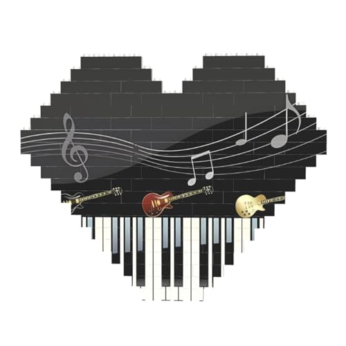 Gitarren-Puzzle mit Klaviermuster, Herzform, personalisiertes Holzpuzzle, einzigartige Heimdekoration und Geschenk Gitarren-Puzzle mit Klaviermuster, Herzform, personalisiertes Holzpuzzle, einzigartige Heimdekoration und Geschenk von JaoXer