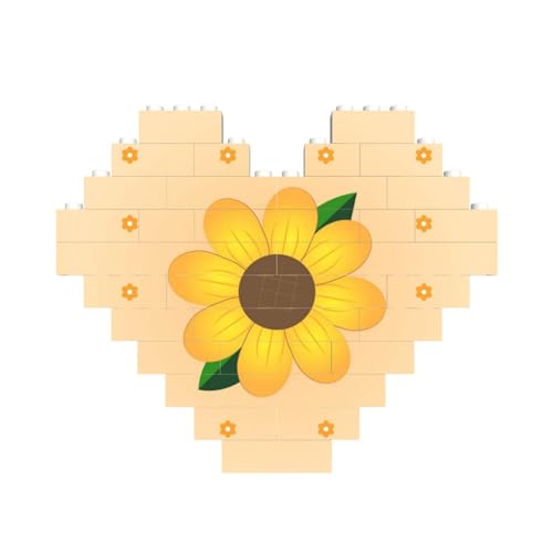 Goldene Sonnenblumen-Druckbaustein-Puzzle, Herzform, für Valentinstag, Geburtstag, Hochzeit Goldene Sonnenblumen-Druckbaustein-Puzzle, Herzform, für Valentinstag, Geburtstag, Hochzeit von JaoXer