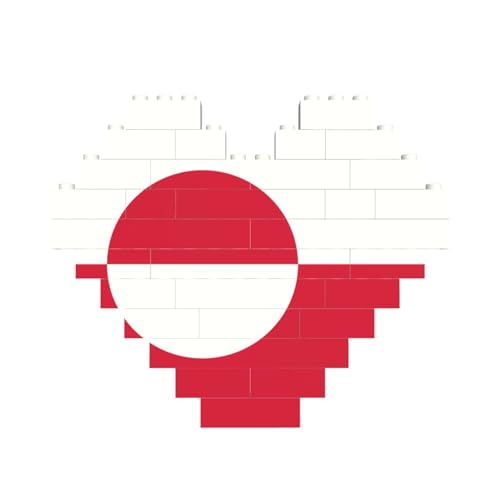 Grönland Flagge Druck Baustein Block Puzzle Herzform â für Valentinstag, Geburtstag, Hochzeit Grönland Flagge Druck Baustein Block Puzzle Herzform â für Valentinstag, Geburtstag, Hochzeit von JaoXer