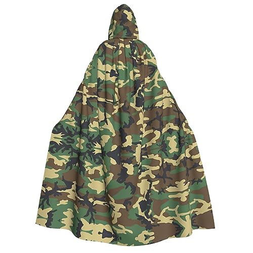Grüner Militär-Camouflage-Umhang mit Kapuze für Erwachsene, Kostüm, Cosplay, Zauberer-Themen-Umhang, perfekt für Halloween, Ostern und Karnevalspartys Grüner Militär-Camouflage-Umhang mit Kapuze für Erwachsene, Kostüm, Cosplay, Zauberer-Themen-Umhang, perfekt für Halloween, Ostern und Karnevalspartys von JaoXer