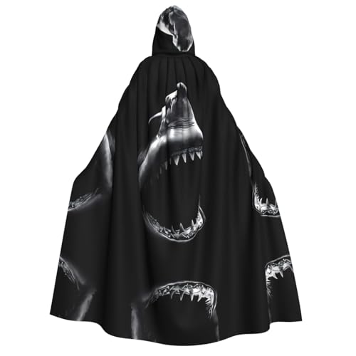 Hai-Umhang mit Kapuze für Erwachsene, Kostüm, Cosplay, Zauberer-Themen-Umhang, perfekt für Halloween, Ostern und Karnevalspartys Hai-Umhang mit Kapuze für Erwachsene, Kostüm, Cosplay, Zauberer-Themen-Umhang, perfekt für Halloween, Ostern und Karnevalspartys von JaoXer