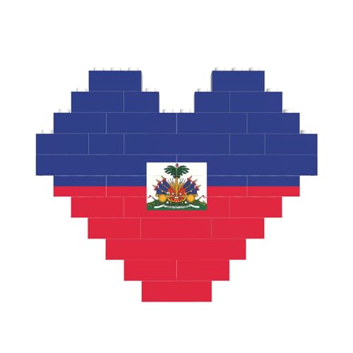 Haitianische Flagge Druck Baustein Block Puzzle Herzform â für Valentinstag, Geburtstag, Hochzeit Haitianische Flagge Druck Baustein Block Puzzle Herzform â für Valentinstag, Geburtstag, Hochzeit von JaoXer