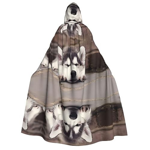 Husky Hunde-Umhang mit Kapuze für Erwachsene, Kostüm, Cosplay, Zauberer-Thema, perfekt für Halloween, Ostern und Karnevalspartys Husky Hunde-Umhang mit Kapuze für Erwachsene, Kostüm, Cosplay, Zauberer-Thema, perfekt für Halloween, Ostern und Karnevalspartys von JaoXer