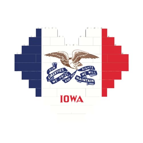 Iowa State Flag Print Building Brick Block Puzzle Heart Shaped â for Valentine's Day Birthday Wedding Iowa State Flag Print Building Brick Block Puzzle Heart Shaped â for Valentine's Day Birthday Wedding von JaoXer