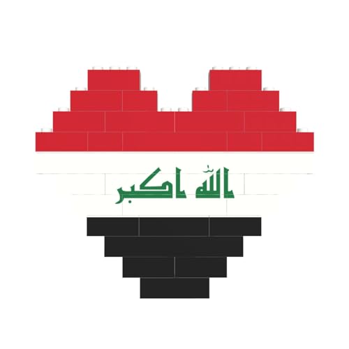 Irakische Flagge Druck Baustein Block Puzzle Herzform â für Valentinstag, Geburtstag, Hochzeit Irakische Flagge Druck Baustein Block Puzzle Herzform â für Valentinstag, Geburtstag, Hochzeit von JaoXer