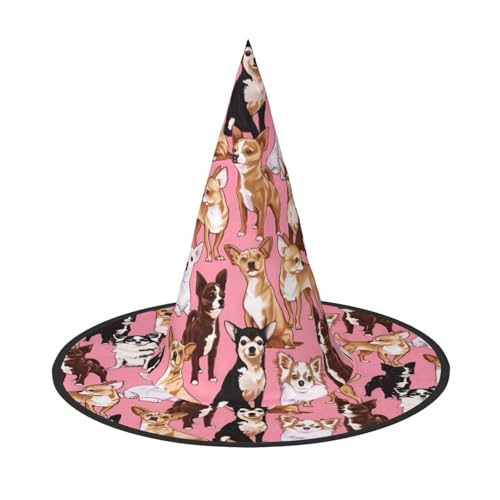 JaoXer Chiwawas Hund Rosa Halloween Hut - Erwachsene Kostüm Zubehör für Party & Maskerade, Perfekt für Halloween, Karneval, Cosplay JaoXer Chiwawas Hund Rosa Halloween Hut - Erwachsene Kostüm Zubehör für Party & Maskerade, Perfekt für Halloween, Karneval, Cosplay von JaoXer