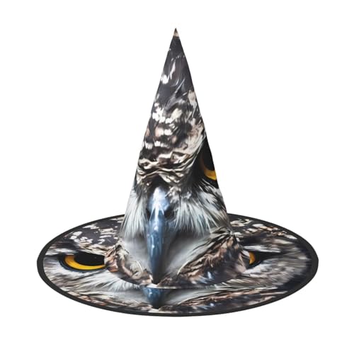 JaoXer Halloweenhut mit gelben Augen Eule – Erwachsenenkostüm-Zubehör für Party & Maskerade, perfekt für Halloween, Karneval, Cosplay von JaoXer