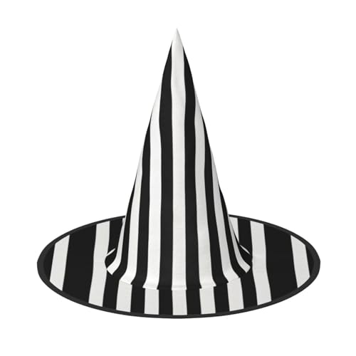 JaoXer Schwarz-weiß gestreifter Halloween-Hut – Erwachsenenkostüm-Zubehör für Party & Maskerade, perfekt für Halloween, Karneval, Cosplay JaoXer Schwarz-weiß gestreifter Halloween-Hut – Erwachsenenkostüm-Zubehör für Party & Maskerade, perfekt für Halloween, Karneval, Cosplay von JaoXer