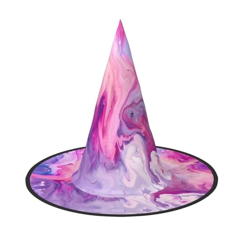 JaoXer Violetter, bunter Halloween-Hut in Marmor-Optik – Kostümzubehör für Erwachsene für Party und Maskerade, perfekt für Halloween, Karneval, Cosplay JaoXer Violetter, bunter Halloween-Hut in Marmor-Optik – Kostümzubehör für Erwachsene für Party und Maskerade, perfekt für Halloween, Karneval, Cosplay von JaoXer