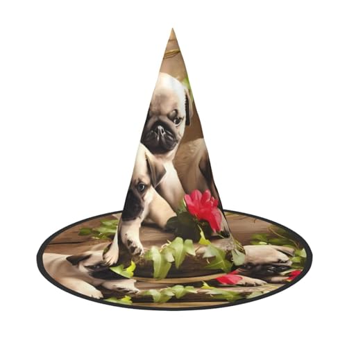 JaoXer Welpen-Mops-Halloween-Hut – Erwachsenenkostüm-Zubehör für Party & Maskerade, perfekt für Halloween, Karneval, Cosplay von JaoXer