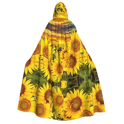Kapuzenumhang mit Sonnenblumenmuster für Erwachsene, Kostüm, Cosplay, Zauberer-Themen-Umhang, perfekt für Halloween, Ostern und Karnevalspartys Kapuzenumhang mit Sonnenblumenmuster für Erwachsene, Kostüm, Cosplay, Zauberer-Themen-Umhang, perfekt für Halloween, Ostern und Karnevalspartys von JaoXer