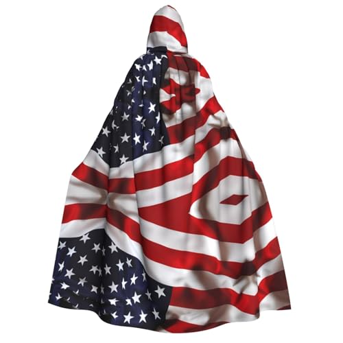 Kapuzenumhang mit amerikanischer Flagge für Erwachsene, Kostüm, Cosplay, Zauberer-Thema, perfekt für Halloween, Ostern und Karnevalspartys Kapuzenumhang mit amerikanischer Flagge für Erwachsene, Kostüm, Cosplay, Zauberer-Thema, perfekt für Halloween, Ostern und Karnevalspartys von JaoXer