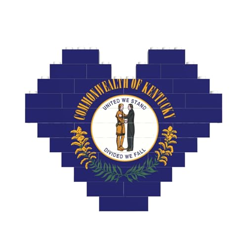 Kentucky State Flag Print Building Brick Block Puzzle Heart Shaped â for Valentine's Day, Birthday, Wedding Kentucky State Flag Print Building Brick Block Puzzle Heart Shaped â for Valentine's Day, Birthday, Wedding von JaoXer