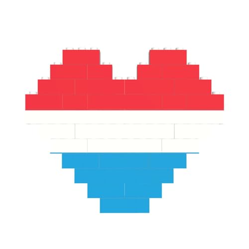 Luxemburg Flagge Druck Baustein Block Puzzle Herzform â für Valentinstag, Geburtstag, Hochzeit Luxemburg Flagge Druck Baustein Block Puzzle Herzform â für Valentinstag, Geburtstag, Hochzeit von JaoXer