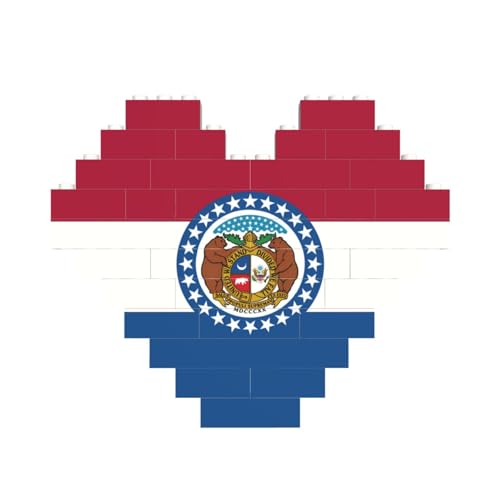 Missouri State Flag Print Building Brick Block Puzzle Heart Shaped â for Valentine's Day, Birthday, Wedding Missouri State Flag Print Building Brick Block Puzzle Heart Shaped â for Valentine's Day, Birthday, Wedding von JaoXer