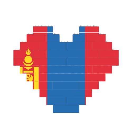 Mongolische Flagge Druck Baustein Block Puzzle Herzform â für Valentinstag, Geburtstag, Hochzeit Mongolische Flagge Druck Baustein Block Puzzle Herzform â für Valentinstag, Geburtstag, Hochzeit von JaoXer